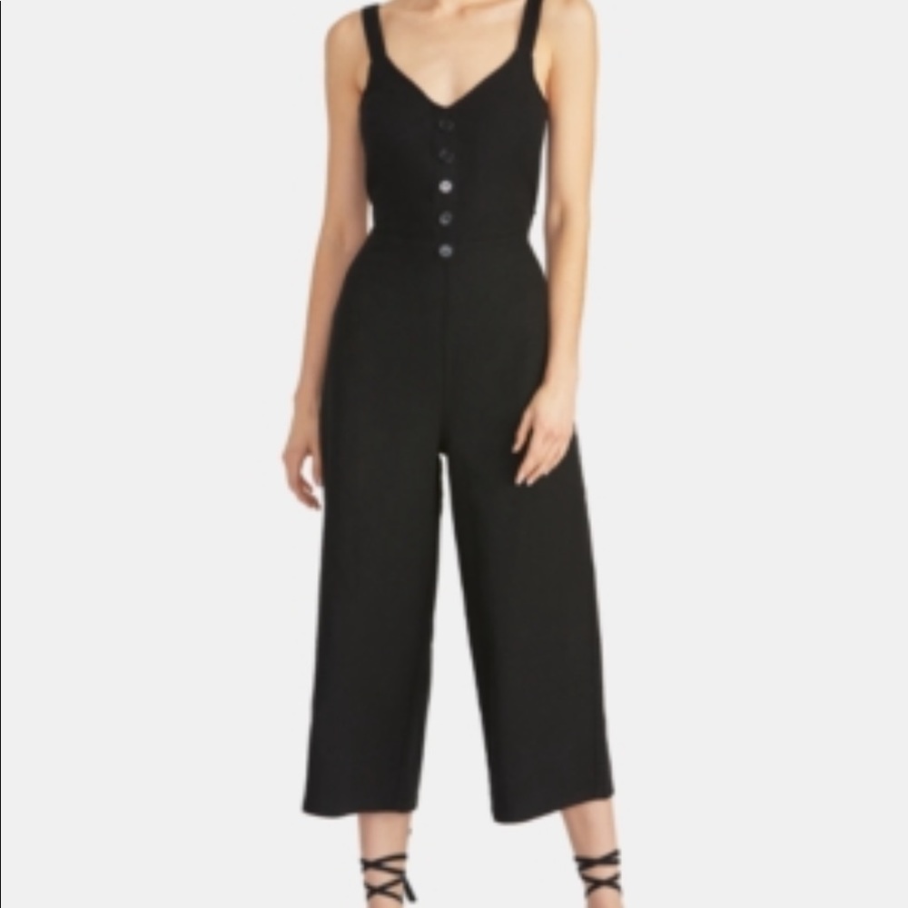 Rachel Rachel Roy Cotton Cropped Tie-Back Jumpsuit